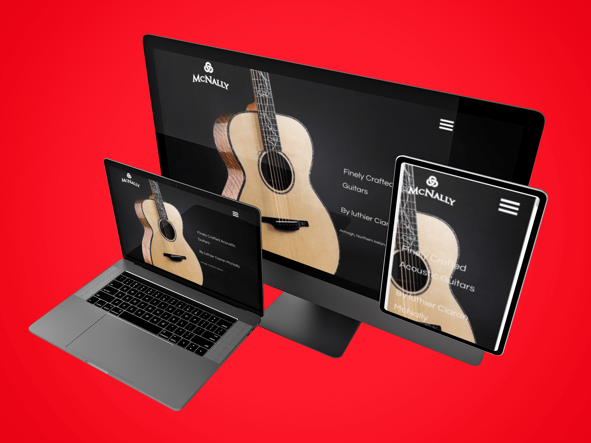 McNally Guitars website design